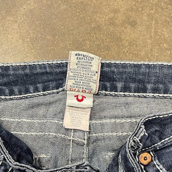 True Religion Low Rise Straight Jeans Womens 25 Flap Pocket USA Made - Picture 7 of 8